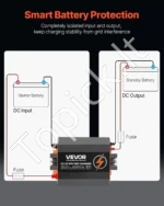 Universalus DC-DC Akumuliatoriaus Įkroviklis Kemperiui 12V 40A (500 W), Ličio/AGM/GEL - Image 3