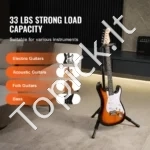 Universalus Gitaros Stovas, Akustinei ir Elektrinei, Reguliuojamas Aukštis iki 118,5 cm - Image 4