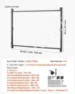 Universalus Reguliuojamas Vartų Rėmo Rinkinys Nuo Nusileidimo (915–1524 mm Plotis, 1651 mm Aukštis) | - Image 7