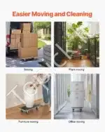 Universalus Transportavimo Vežimėlis-Platforma | Juodas | 250 kg Keliamoji Galia | 574x290x117 mm | Guminiais Ratukais - Image 6