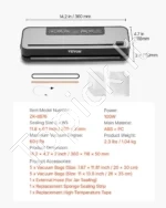 Universalus Vakuuminis Maisto Pakavimo Aparatas/Vakuumatorius 5-in-1, 100W, 36x12x5 cm, Sausam/Drėgnam Maistui - Image 7