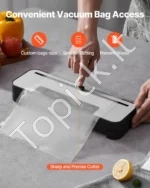 Universalus Vakuuminis Maisto Pakavimo Aparatas/Vakuumatorius 5-in-1, 100W, 36x12x5 cm, Sausam/Drėgnam Maistui - Image 4