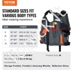 Vandens Sporto Gelbėjimosi Liemenė (M dydis), 85N Plūdrumas, Reguliuojama, Su Švilpuku - Image 6