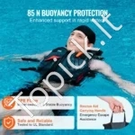 Vandens Sporto Gelbėjimosi Liemenė (M dydis), 85N Plūdrumas, Reguliuojama, Su Švilpuku - Image 3