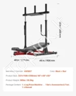 Vertikali Kojų Preso Mašina, Didelės Talpos, Anglies Plieno Rėmas, 127 x 122 x 117 cm, Iki 250 kg - Image 7