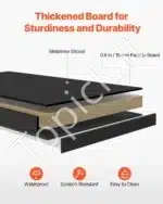 Vientisa Stalo Lentyna. juoda, 1 Aukšto, 94 x 24 x 73 cm - Image 4