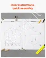 Vientisa Stalo Lentyna. juoda, 1 Aukšto, 94 x 24 x 73 cm - Image 5