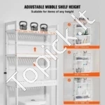 Vonios Bambuko Lentyna Virš Tualeto 3 Pakopos, Reguliuojamas Aukštis, 63 x 26 x 170 cm - Image 2