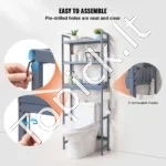 Vonios Bambuko Lentyna Virš Tualeto,170 cm, 63 x 26 x 170 cm - Image 5