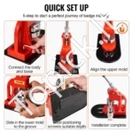 Ženkliukų (Sagų) Gaminimo Presas 32 mm, Universalus Presas su 500 Vnt. Komplektu - Image 3