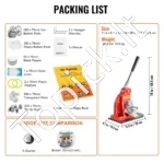 Ženkliukų (Sagų) Gaminimo Presas 75 mm, Profesionali Mašina su 500 Vnt. Komplektu - Image 6