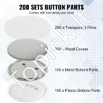 Ženkliukų (Sagų) Gamybos Rinkinio Dalys 75 mm, 200 Komplektų, Metalas ir Plastikas (100/100) - Image 3