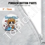 Ženkliukų (Sagų) Gamybos Rinkinio Dalys 75 mm, 200 Komplektų, Metalas ir Plastikas (100/100) - Image 2