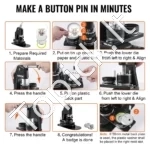 Ženkliukų (Sagų) Presas 2-in-1, Matricos 32 mm (300 vnt.) ir 58 mm (200 vnt.) - Image 4