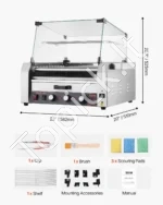 Pramoninis Hot Dog'ų (Dešrainių) Grilius su 11 Besisukančių Volelių ir Bandelių Šildytuvu, 2400 W - Image 7