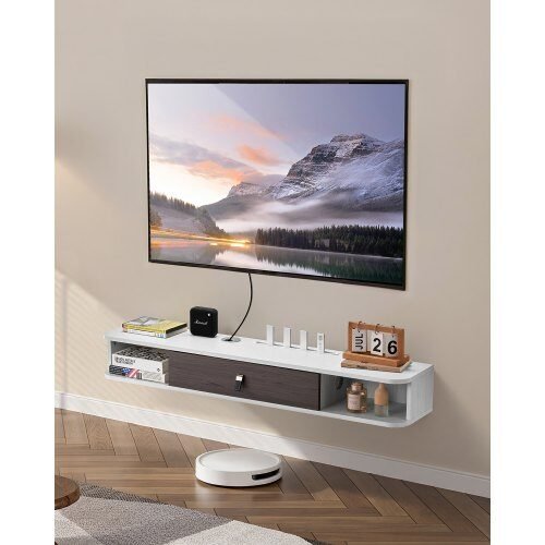 us2FBSDSJBKFS3L1KHMM0V02Fgoods_img-v12Ffloating-tv-stand-m100-1.2.jpg Kompaktiška Pakabinama TV Spintelė (120 cm) - Image 1