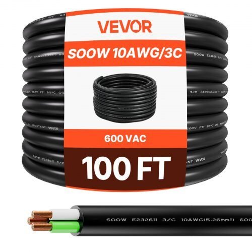 us2FBXSDYXSOOWDLRHKXK001V82Fgoods_img-v12Felectrical-power-cable-m100-1.2.jpg Ultra Ilgas 30,48 m Varinis Pramoninis Kabelis 10 AWG (6,0 mm²), 600 V, CPE Guma - Image 1