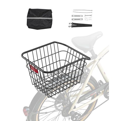 us2FCKHXJSSZWNCBXWH3VV02Fgoods_img-v12Fbike-basket-m100-1.2.jpg Sulankstomas Dviračio Galinis Krepšys su Apsauginiu Uždangalu - Image 1