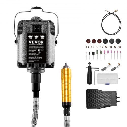 us2FDDDMJ1200WYXIFWS1V22Fgoods_img-v12Fflex-shaft-grinder-m100-1.2.jpg Galinga Juvelyrinė Lanksčiojo Veleno Šlifavimo Mašinėlė su Pėdalu, 1200W, 30000 Aps./min - Image 1