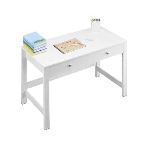us2FETBMSZZFXXCWZES3L001V02Fgoods_img-v12Fwooden-kids-desk-m100-1.2.jpg Kompaktiškas Baltas Rašomasis Stalas su Stalčiumi. Modernus Dizainas, 100 x 48 x 75 cm - Image 1