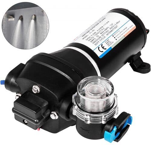 us2FFL-40GMB12V000001V02Fgoods_img-v72Fdiaphragm-water-pump-m100-1.2.jpg Automatinis Slėginio Vandens Siurblys 12V, 17 L/min, 40 PSI, Savaimiškai Įsisiurbiantis, 3/4 Colio, Kemperiams/Valtims - Image 1