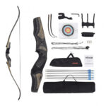 Išardomas Medinis Recurve Lankas (Takedown Recurve Bow), 1524 mm, 13,61 kg Tempimo Jėga