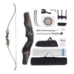 Išardomas Medinis Recurve Lankas (Takedown Recurve Bow), 1524 mm, 20,41 kg Tempimo Jėga