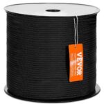Ilga Pinta Nailono Virvė 5 mm x 304,8 m – Juoda, 3,2 kN Atsparumas, 32 Sruogos
