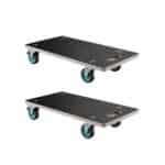 Universalus Transportavimo Vežimėlis-Platforma | Juodas | 250 kg Keliamoji Galia | 574x290x117 mm | Guminiais Ratukais