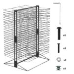 Dailės Darbų Džiovinimo Stovas (50 Skyrių, Išimami), 490 x 190 mm Lentynos