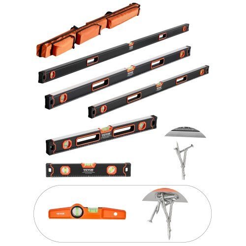 us2FJXSPC78INCH401BF2V02Fgoods_img-v12Ftorpedo-level-m100-1.2.jpg Profesionalus Gulsčiukų Rinkinys (6 vnt.): 200 cm, 120 cm, 80 cm, 60 cm, 40 cm, 25 cm, Smūgiams Atsparus Aliuminis - Image 1