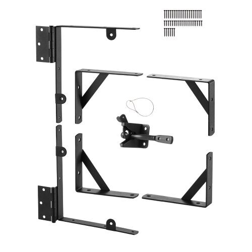 us2FMKZJXXK7ZX1JHNG46V02Fgoods_img-v12Fgate-frame-kit-m100-1.2.jpg Universali Vartų Rėmo Sutvirtinimo Sistema | Kampinė Trikampė Atrama | Plienas | 248 x 215 x 30 mm - Image 1