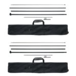 2 Vnt. Reklaminis Vėliavos Stovas (Be Vėliavos) Su Kuolais, 498.5 cm Aukštis