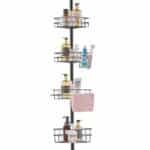 Elegantiška Juoda Dušo Lentyna Kampinė 4 Skyriai, Aukštis Nuo 142 cm Iki 290 cm