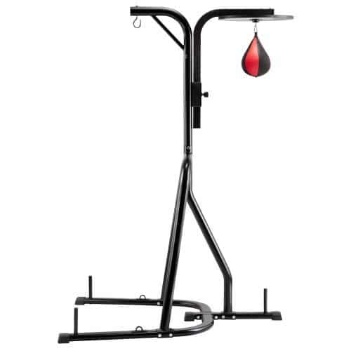 us2FSDZJSDJQJDJ4ZW4J1001V02Fgoods_img-v12Fpunching-bag-stand-m100-1.2.jpg 2-in-1 Bokso Stovas su Greičio Kamuolio Platforma, Reguliuojamas 159–173 cm Aukštis - Image 1