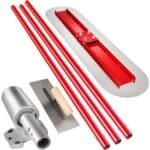 Profesionalus Betono Lyginimo Plūdės Rinkinys 120 cm x 30 cm, Su Trimis Rankenomis, 5,4 m