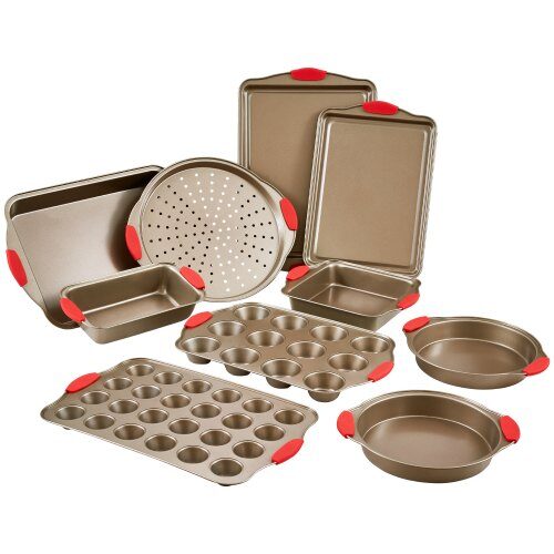 us2FTGKPTZ10JJS09H2VEV02Fgoods_img-v12Fbaking-pans-set-m100-1.2.jpg Profesionalus 10 Dalių Kepimo Formų Rinkinys, 05 mm, Anglinis Plienas, Auksinė - Image 1