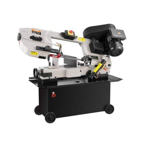 us2FWSJSSPDJBKXZEYJ1XV22Fgoods_img-v12Fmetal-band-saw-m100-1.2.jpg Metalo Juostinis Pjūklas 1,1kW, Pjovimas 170×300mm, 4 Greičiai, Horizontalus/Vertikalus, 0−45∘ Kampas - Image 1