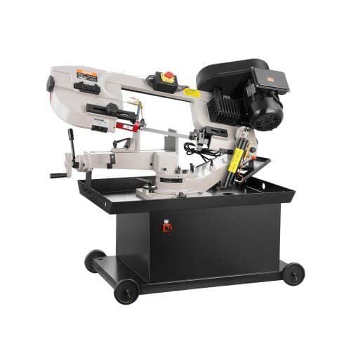 us2FWSJSSPDJKXZD96ZL2V22Fgoods_img-v12Fmetal-band-saw-m100-1.2.jpg Galingas Metalo Juostinis Pjūklas 1,1kW, Pjovimas 170×210mm, 4 Greičiai, 0−45∘ Kampinis, Horizontalus/Vertikalus - Image 1