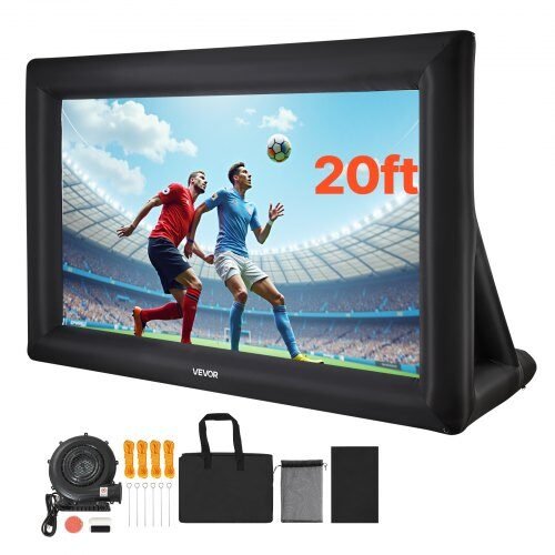 us2FXCQSTYPMPJS2ZE5PH001V22Fgoods_img-v12Finflatable-projection-screen-m100-1.2.jpg Milžiniškas Pripučiamas Lauko Kino Ekranas Baltas,  HD 16:9 5130 x 3300 mm - Image 1