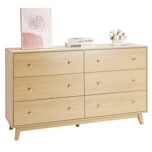us2FXDJYKCTJ2L6CDV7IS001V02Fgoods_img-v12Fwood-drawer-dresser-m100-1.2.jpg Plati Komoda su 6 Stalčiais, Juodo Ąžuolo Imitacija, 137 x 40 x 81 cm, MDF Plokštė - Image 1