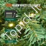 Dirbtinė Kalėdinė Eglutė su 550 LED, Pūkuota, Žalia, 228 cm Aukštis - Image 3