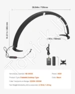 Elegantiška Pusmėnulio Stalinė LED Lempa (40W, 73,5 cm) Nagams ir Blakstienoms - Image 7