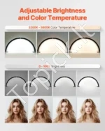 Elegantiška Pusmėnulio Stalinė LED Lempa (40W, 73,5 cm) Nagams ir Blakstienoms - Image 4