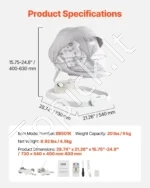 Elektrinė Kūdikių Supynė Gultukas, 3 Greičiai, Bluetooth, 3 Padėtys, Pilka/Smėlinė, Aliuminis, 73 x 54 x 40–63 cm - Image 7