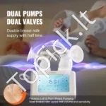 Elektrinis Dvigubas Pientraukis, 4 Režimai, 15 Lygių, Tylus, 13.7 x 9.3 x 5.7 cm - Image 3