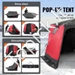 Erdvi Termo Ledo Žvejybos Palapinė 4-6 Asmenims, 600D Audinys, 330x330x200 cm - Image 3