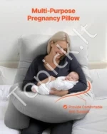 G Formos Nėštumo ir Žindymo Pagalvė, Medvilninis Užvalkalas, Poliesterio Pluoštas - Image 6