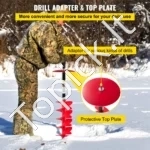 Galingas Grąžtas Ledu Žvejybai 20 cm, Nailonas/Aliuminis, Su Reguliuojamu Ilgiu Iki 122 cm - Image 5