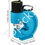 Galingas Hidraulinis Metalinių Plokščių Skylių Mušiklis (Štampas) 35T, 4 Dydžiai: 10,5 - 20,5 mm, Plienas - Image 8